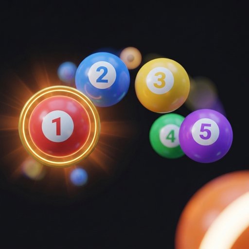 Number Rush: balls with the numbers 1 to 5